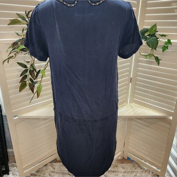 ZADIG & VOLTAIRE NAVY LOVE IS SILK DRESS SIZE SMALL - Picture 4 of 6